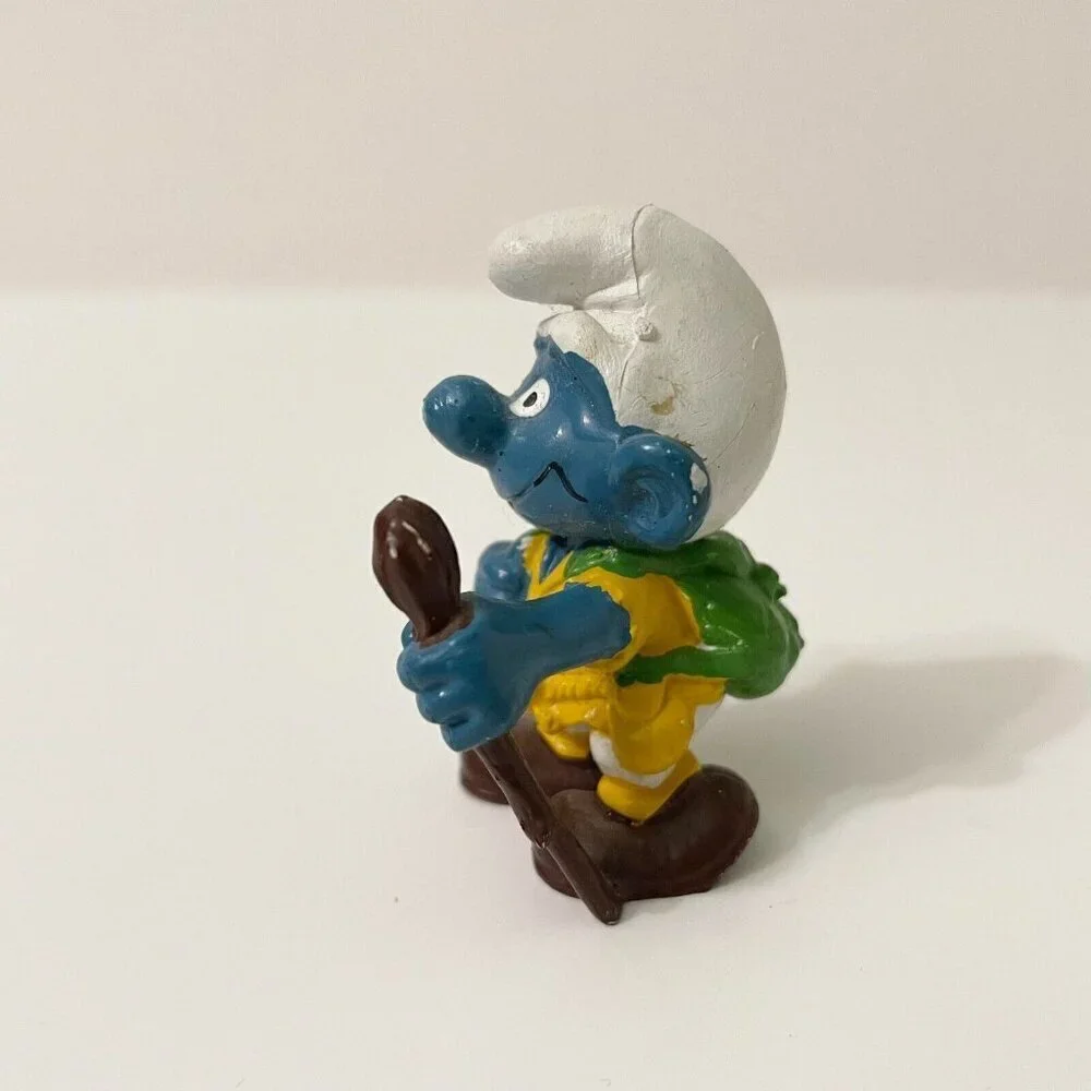 Smurfs Hiker Smurf Walking Stick Hiking Figure Schleich Peyo Damaged - Picture 2 of 16